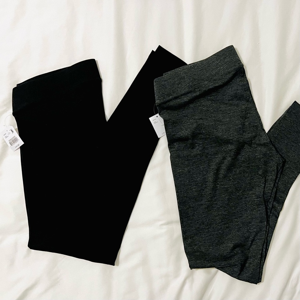 ✨New✨ BumpStart Maternity Under Belly Leggings (2 Pack - Black & Grey)